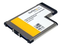 StarTech.com 2 Port Flush Mount ExpressCard 54mm SuperSpeed USB 3.0 Card Adapter UASP - Dual Port Laptop ExpressCard USB 3 Controller (ECUSB3S254F) USB-adapter USB SuperSpeed USB 3.0 USB 2.0