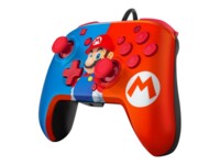 PDP Faceoff Deluxe+ Audio Wired Controller Controller Nintendo Switch Blå Rød