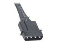 Akasa 4-PIN intern strøm (male) - 4-PIN intern strøm (female) Sort 30cm Forlængerkabel til strøm