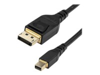 StarTech.com 3ft (1m) VESA Certified Mini DisplayPort to DisplayPort 1.4 Cable, 8K 60Hz HBR3 HDR, Super UHD mDP to DP 1.4 Cord, Slim (34 AWG) Ultra HD 4K 120Hz, Monitor/Video Cable - mDP to DP Cable (DP14MDPMM1MB) DisplayPort kabel 1m Sort