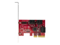 StarTech.com SATA PCIe Card, 6 Port PCIe SATA Expansion card, 6Gbps SATA Card Low Profile Bracket, Stacked SATA Connectors, ASM1166 Non-Raid SATA Controller Card - PCI Express to SATA Converter (6P6G-PCIE-SATA-CARD) Lagringskontrol