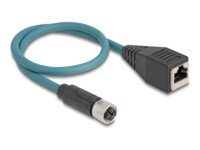 DeLOCK CAT 6a S/FTP 50cm Netværkskabel Sort