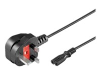 goobay NK 125 S-180 UK Strømkabel 1.8m Sort