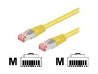 wentronic CAT 5e Kabel med folie og kobberfletning (FTP) 1m Netværkskabel Gul