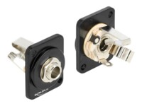 Delock D-Type Module 6.35 mm 3 pin stereo jack to solder connector Sort