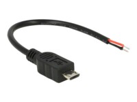 Delock Strømkabel 10cm Sort