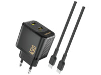 Dudao A28PCEU 45W GaN Charger + USB-C Black