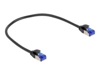 DeLOCK CAT 6a S/FTP 25cm Netværkskabel Sort