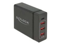 Delock USB Charger 1 x USB Type-C PD + 3 x USB Type-A 60 W Adapter 5 / 9 / 12 / 15 / 20V