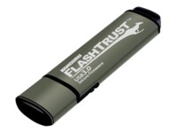 Kanguru FlashTrust Secure Firmware 3.0 128GB USB 3.2 Gen 1 USB stick Sort Grøn
