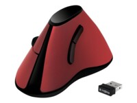 LogiLink Ergonomic Vertical Optisk Trådløs Sort Rød