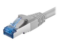 goobay CAT 6a Kabel med afskærmning med folie og kobberfletning (SFTP 1.5m Netværkskabel Grey