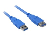 Sharkoon USB forlængerkabel 1m Sort