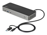 StarTech.com USB-C & USB-A Dock, Hybrid Universal Triple Monitor Laptop Docking Station w/ DisplayPort & HDMI 4K 60Hz, 85W Power Delivery, 6x USB Hub, Ethernet, Audio, USB 3.1 Gen 2 10Gbps - Multi-Monitor Dock (DK31C3HDPDUE) USB-C Dockingstation