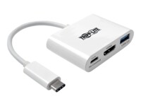 Eaton Tripp Lite Series USB C to HDMI Multiport Video Adapter Converter 1080p w/ USB-A Hub & USB-C PD Charging, Thunderbolt 3 CompatibleUSB Type C to HDMI, USB-C to HDMI, USB Type-C to HDMI