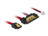 DeLOCK Seriel ATA-kabel Sort Rød 30cm