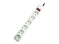 Gembird SPG6-B-10C Power Cube Strømstødsbeskytter 6-stik 16A Hvid