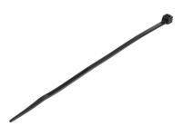 StarTech.com 15cm(6') Cable Ties, 3mm(1/8') wide, 39mm(1-3/8') Bundle Diameter, 18kg(40lb) Tensile Strength, Nylon Self Locking Zip Ties w/ Curved Tip, 94V-2/UL Listed, 1000 Pack, Black - Nylon 66 Plastic - TAA (CBMZT6BK) 15.24cm Sort