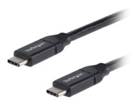 StarTech.com USB C to USB C Cable - 1.5 ft / 0.5m - 5A PD - White - USB 2.0 - USB-IF Certified - USB Type C Cable - USB C Charging Cable (USB2C5C50CM) USB Type-C kabel 50cm Sort