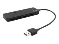 i-Tec USB 3.0 Metal HUB 4 Port with individual On/Off Switches Sort