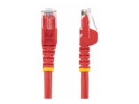 StarTech.com 1m CAT6 Cable - Red Snagless CAT 6 Wire - 100W RJ45 UTP 650MHz Category 6 Network Patch Cord UL/TIA (N6PATC1MRD) CAT 6 Ikke afskærmet parsnoet (UTP) 1m Patchkabel Rød