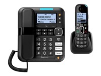 Amplicomms BigTel 1580 Combo Med/uden ledning Ingen nummervisning Sort