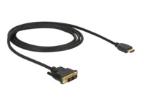 Delock Videoadapterkabel 1m Sort