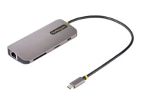 StarTech.com USB C Multiport Adapter, 4K 60Hz HDMI Video, 3 Pt 5Gbps USB-A Hub, 100W Power Delivery Pass-Through, GbE, SD/MicroSD, USB Type-C Mini Travel Dock, 12' / 30cm Cable - USB C Laptop Docking Station USB-C / Thunderbolt 3 / Thunderbolt 4 Dockingst