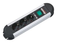 Bachmann PRIMO Stikdåse 3-stik Sort Hvid 2m