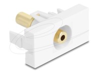 Delock Easy 45 Module stereo jack female 3.5 mm 3 pin to stereo jack female 3.5 mm 3 pin gold plated white