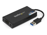 StarTech.com USB 3.0 to HDMI Adapter, 4K 30Hz Ultra HD, DisplayLink Certified, USB Type-A to HDMI Display Adapter Converter for Monitor, External Video & Graphics Card, Mac & Windows - USB to HDMI Adapter (USB32HD4K) Videoadapterkabel 20cm Sort