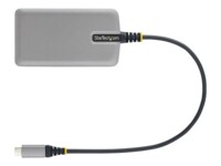 StarTech.com 3-Port USB-C Hub with Ethernet, 3x USB-A Ports, Gigabit Ethernet, USB 3.0 5Gbps, Bus-Powered, USB Type-C Hub w/GbE and 1ft/30cm Long Cable, Portable Laptop USB C Hub Adapter - USB Expansion Hub, RJ45 (5G3AGBB-USB-C-HUB) Grå