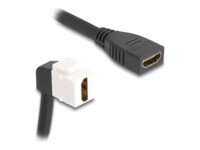 Delock HDMI-kabel 20cm Sort Hvid
