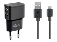 goobay Dual Micro USB charger set Adapter DC 5V