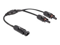 DeLOCK DL4 (male) - DL4 (female) Sort 30cm Strøm-splitter