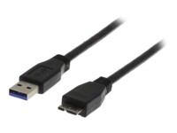 DELTACO USB3-005 USB-kabel 50cm Sort