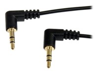 StarTech.com 1 ft. (0.3 m) Right Angle 3.5 mm Audio Cable - 3.5mm Slim Audio Cable - Right Angle - Male/Male - Aux Cable (MU1MMS2RA) Audiokabel 30cm Sort