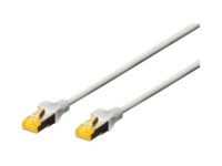 DIGITUS CAT 6a Kabel med afskærmning med folie og kobberfletning (SFTP 7m Patchkabel Grey