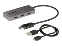 StarTech.com 3-Port MST Hub, DisplayPort to Triple HDMI Monitors, 4K 60Hz, DP 1.4 Multi-Monitor Video Adapter with 1ft (30cm) Built-in Cable, USB Powered, Windows Only - Multi-Stream Transport Hub (MST14DP123HD) Video-/audioswitch HDMI