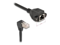 DeLOCK CAT 6a S/FTP 1m Forlængerkabel til netværk Sort