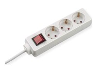 Bachmann Stikdåse 3-stik 16A Hvid 1.5m