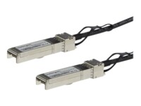StarTech.com 0.5m 10G SFP to SFP Direct Attach Cable for Cisco SFP-H10GB-CU0-5M 10GbE SFP Copper DAC 10Gbps Passive Twinax Dobbelt-axial 50cm 10GBase-kabel til direkte påsætning Sort