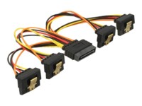 Delock Strøm-splitter 15cm Sort Orange Rød Gul