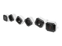 DIGITUS DA-70620 Stikdåse 4-stik 16A Sort Hvid 1.6m