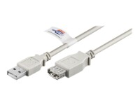 goobay USB 2.0 USB forlængerkabel 1.8m Grå
