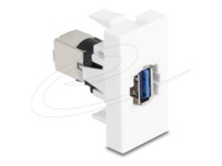 Delock Easy 45 Modul USB 5 Gbps Type-A female to USB 5 Gbps Type-B female white