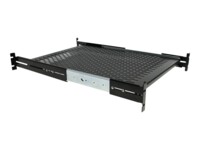 StarTech.com 2U Sliding Server Rack Mount Shelf - Adjustable Mounting Depth - Vented - 50lb - Heavy Duty Universal 19' Rack Shelf for Equipment Rack (UNISLDSHF19) Rackhylde