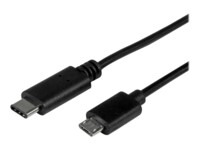 StarTech.com USB C to Micro USB Cable - 0.5m - M/M - Thunderbolt 3 Compatible - Micro USB Cord -USB Type C to Micro USB Cable (USB2CUB50CM) USB Type-C kabel 50cm Sort