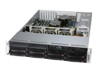 Supermicro SC825 BTQC-R1K23LPB Rackversion Forstærket forlænger ATX 1200Watt Strømforsyning Sort