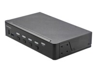 StarTech.com 4 Port HDMI KVM , Single Monitor 4K 60Hz Ultra HD HDR, Desktop HDMI 2.0 KVM 2 Port USB 3.0 Hub (5Gbps) & 4x USB 2.0 HID Ports, Audio, Hotkey ing, TAA - KVM ing (SV431HU34K6) KVM / audio-switch Desktop Monterbar på stativ